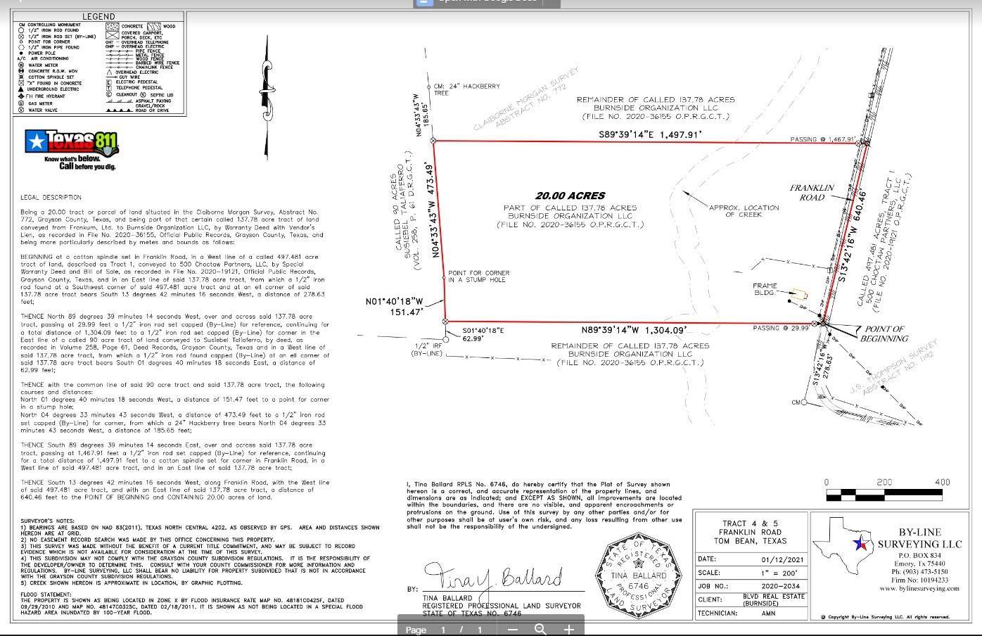 Tom Bean, TX 75489,Lot 4 Franklin Road