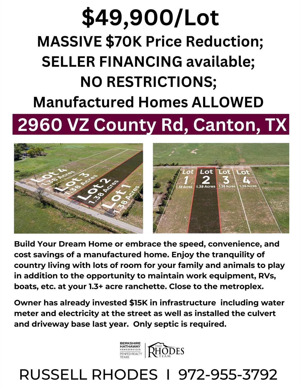 Canton, TX 75103,2960 VZ County Road 2410