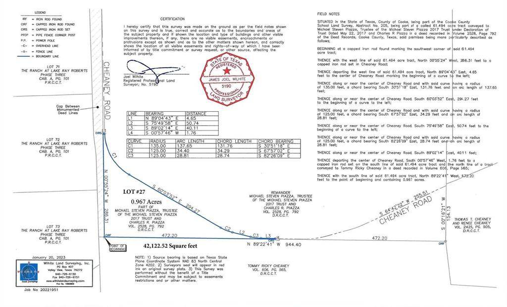 Valley View, TX 76272,Lot 27 Cheaney Road