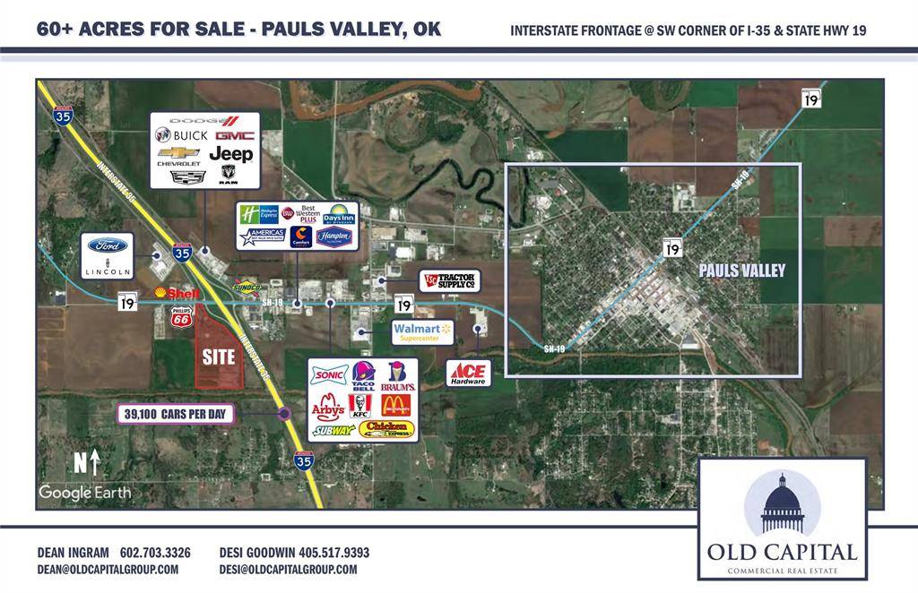 Pauls Valley, OK 73075,000 NWC Highway 19 & I-35