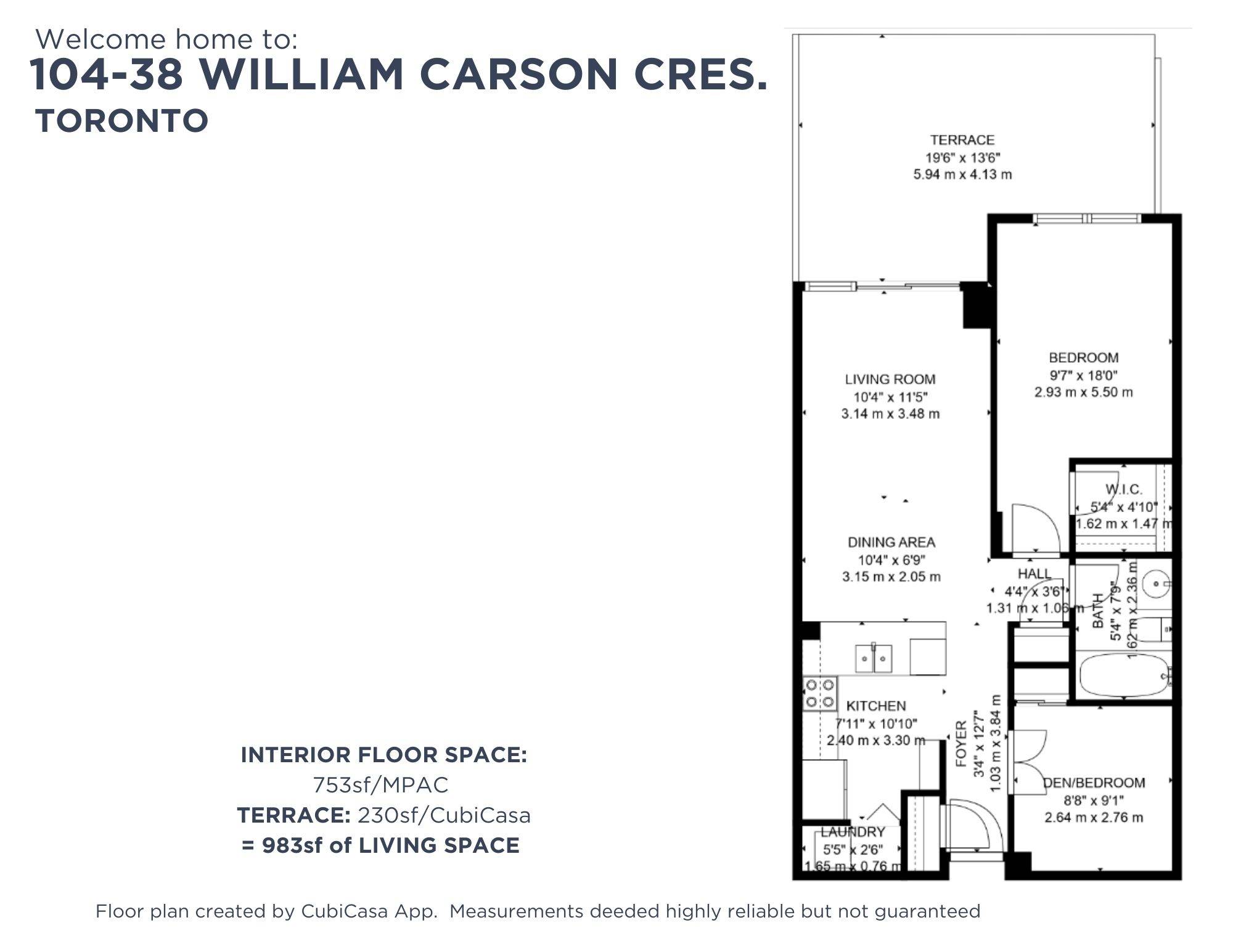 Toronto C12, ON M2P 2H2,38 William Carson CRES #104