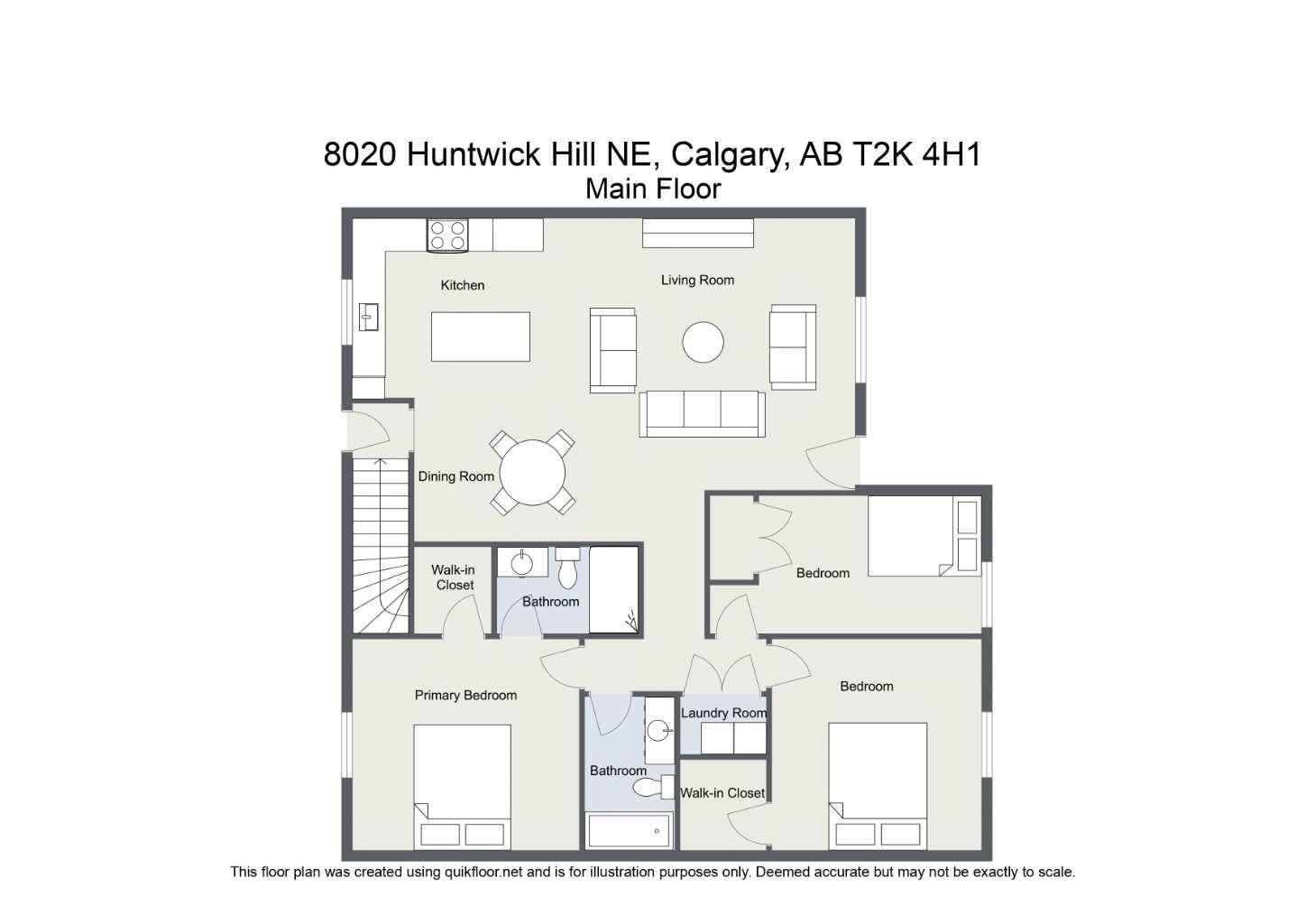 Calgary, AB T2K 4H1,8020 Huntwick HL NE