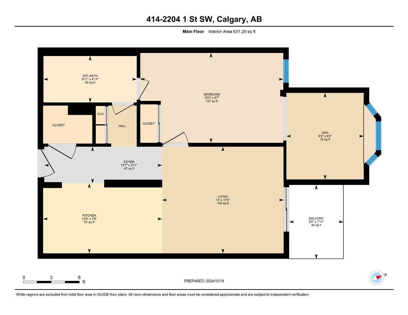 Calgary, AB T2S 1P4,2204 1 ST SW #414