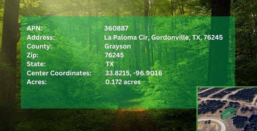 Gordonville, TX 76245,0 La Paloma Circle