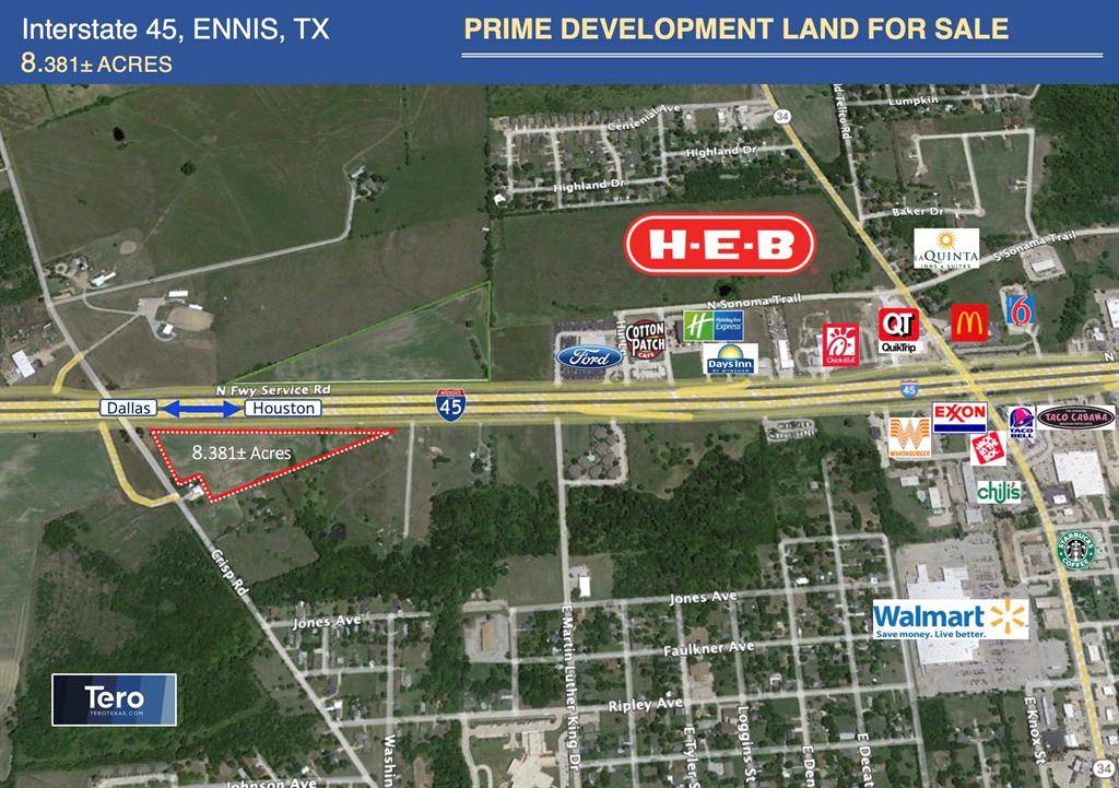 Ennis, TX 75119,TBD 8.38 ac Interstate 45