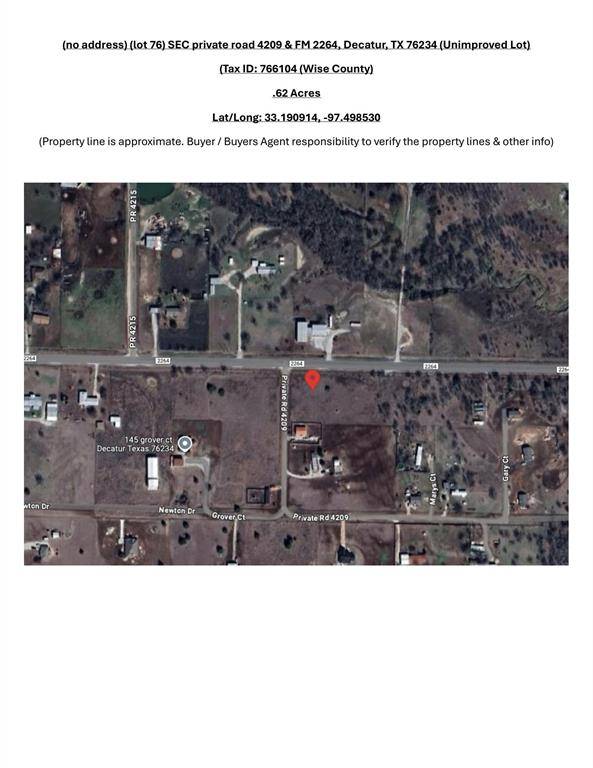 Decatur, TX 76234,Lot 76 private road 4209 & FM 2264