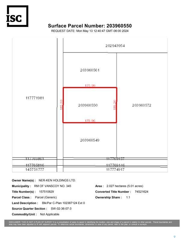 Vanscoy Rm No. 345, SK S0L 3J0,1 Rural Address