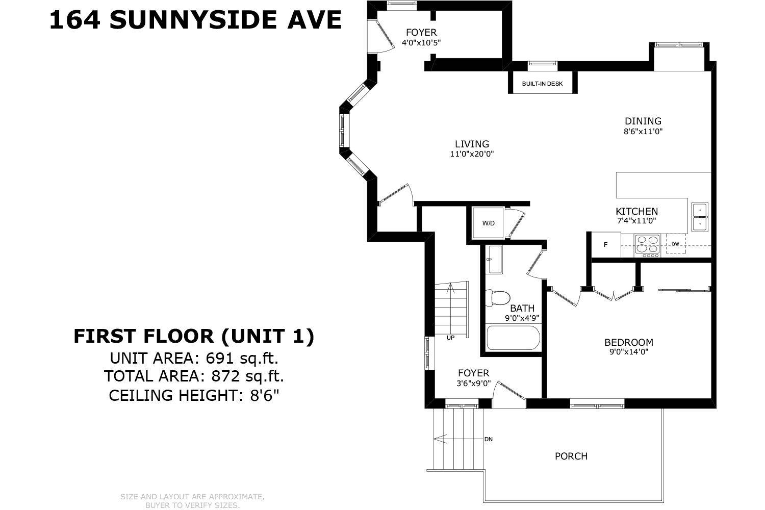 Toronto W01, ON M6R 2P6,164 Sunnyside AVE