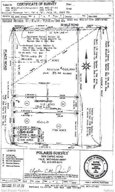 VAC 32 Mile, Lenox Twp, MI 48050