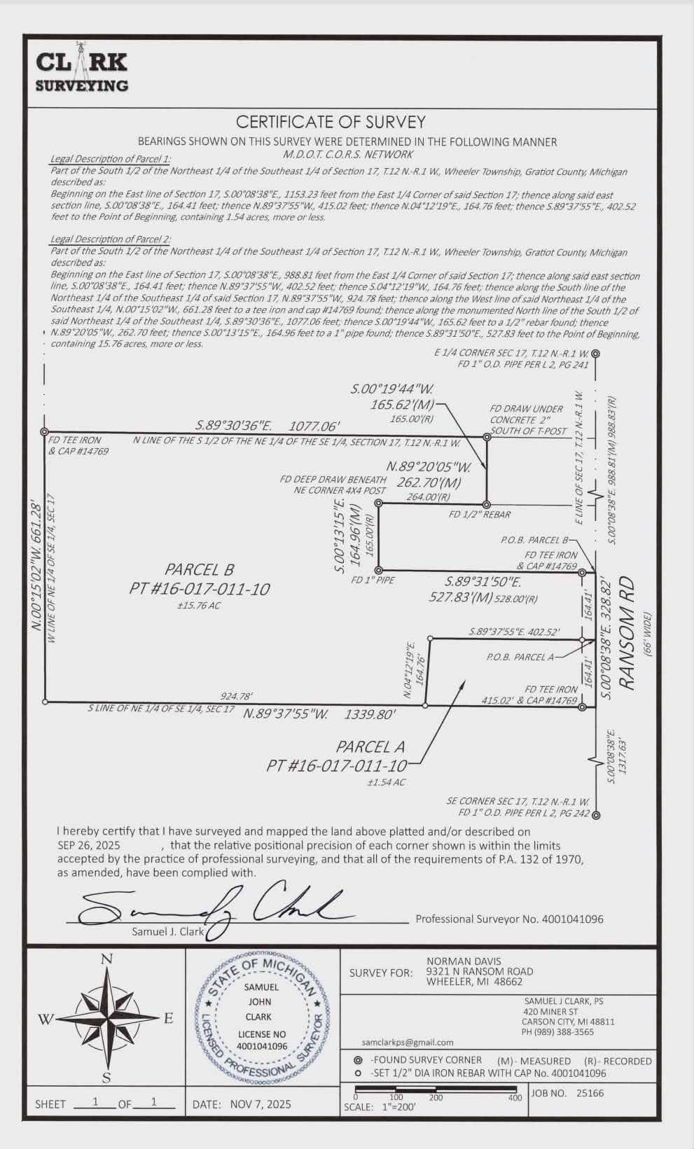 Wheeler, MI 48662,N Ransom RD