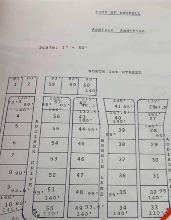 Haskell, TX 79521,Block 1 Lot 26 Addison Drive Drive