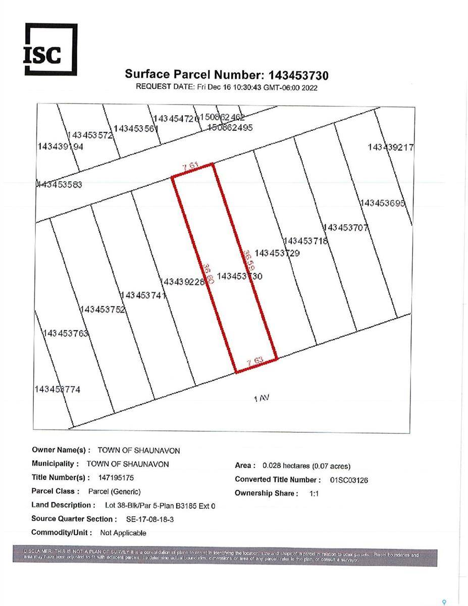 Shaunavon, SK S0N 2M0,275 1st AVENUE E