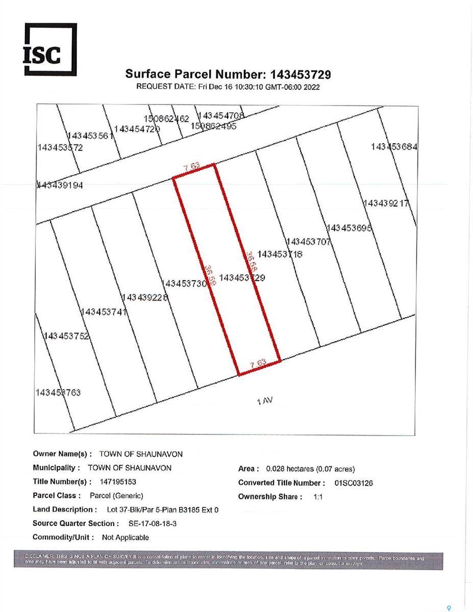 Shaunavon, SK S0N 2M0,275 1st AVENUE E