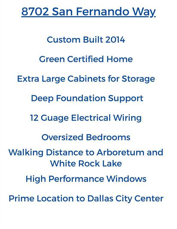 Dallas, TX 75218,8702 San Fernando Way