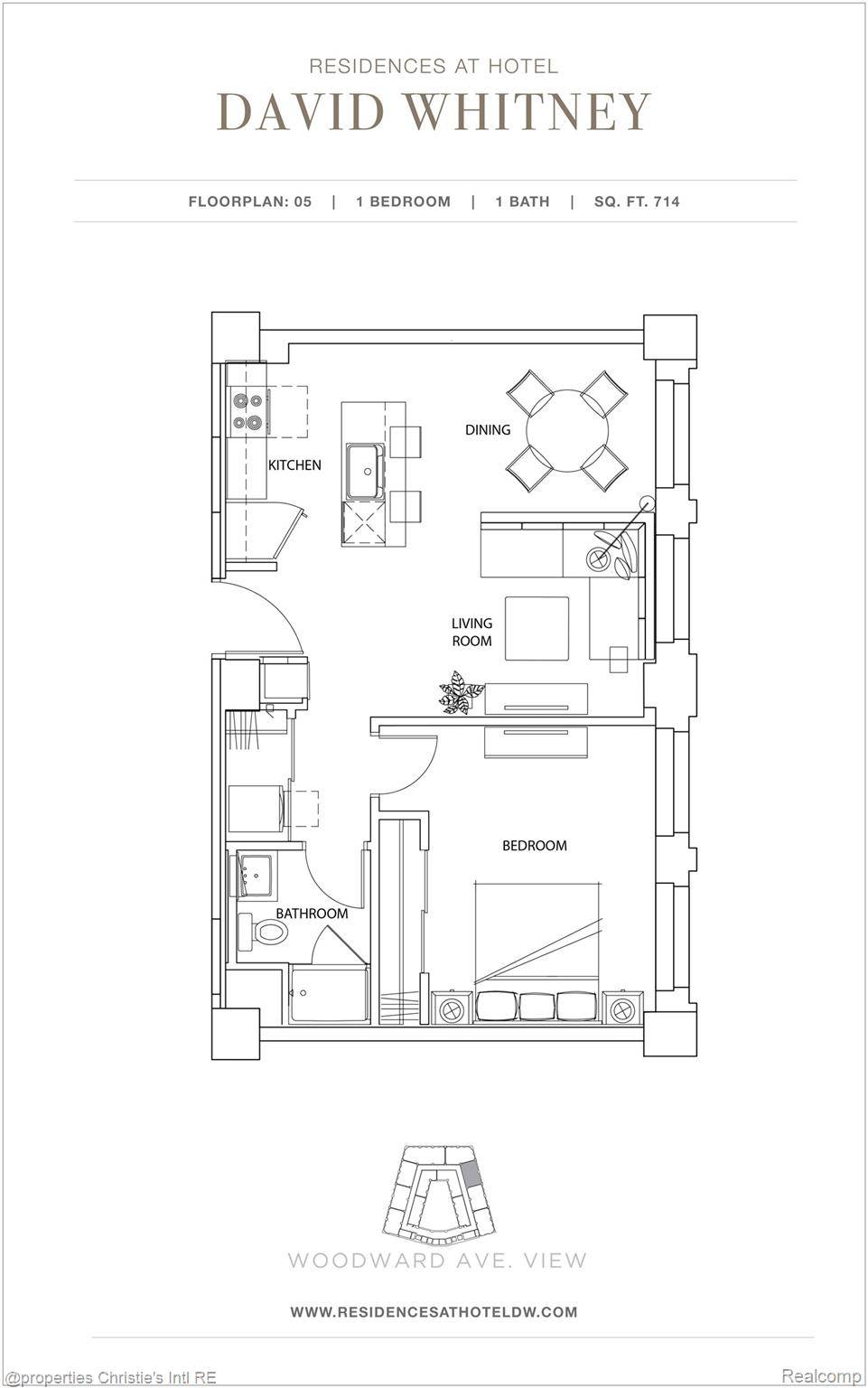 Detroit, MI 48226,1 Park AVE #1205