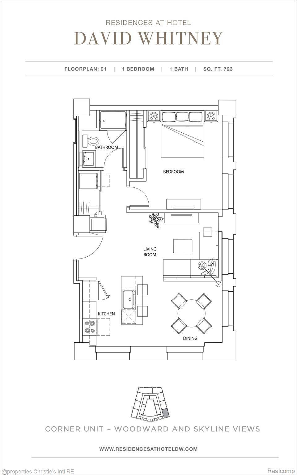 Detroit, MI 48226,1 Park AVE #1401