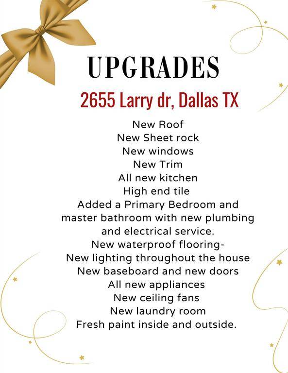 Dallas, TX 75228,2655 Larry Drive