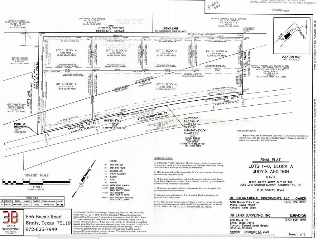 Italy, TX 76651,Lot 6 US Hwy 77