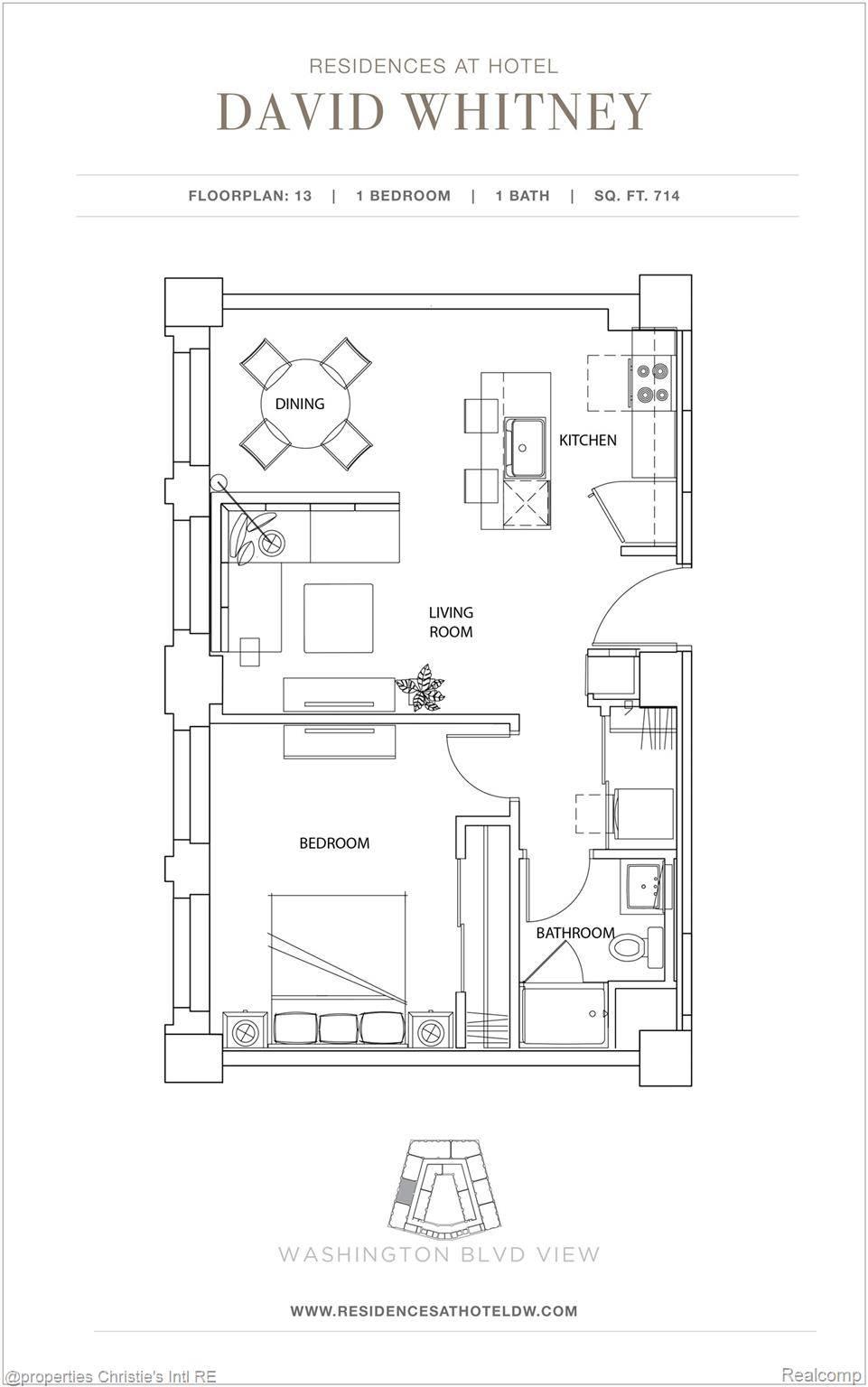 Detroit, MI 48226,1 Park Avenue #1813