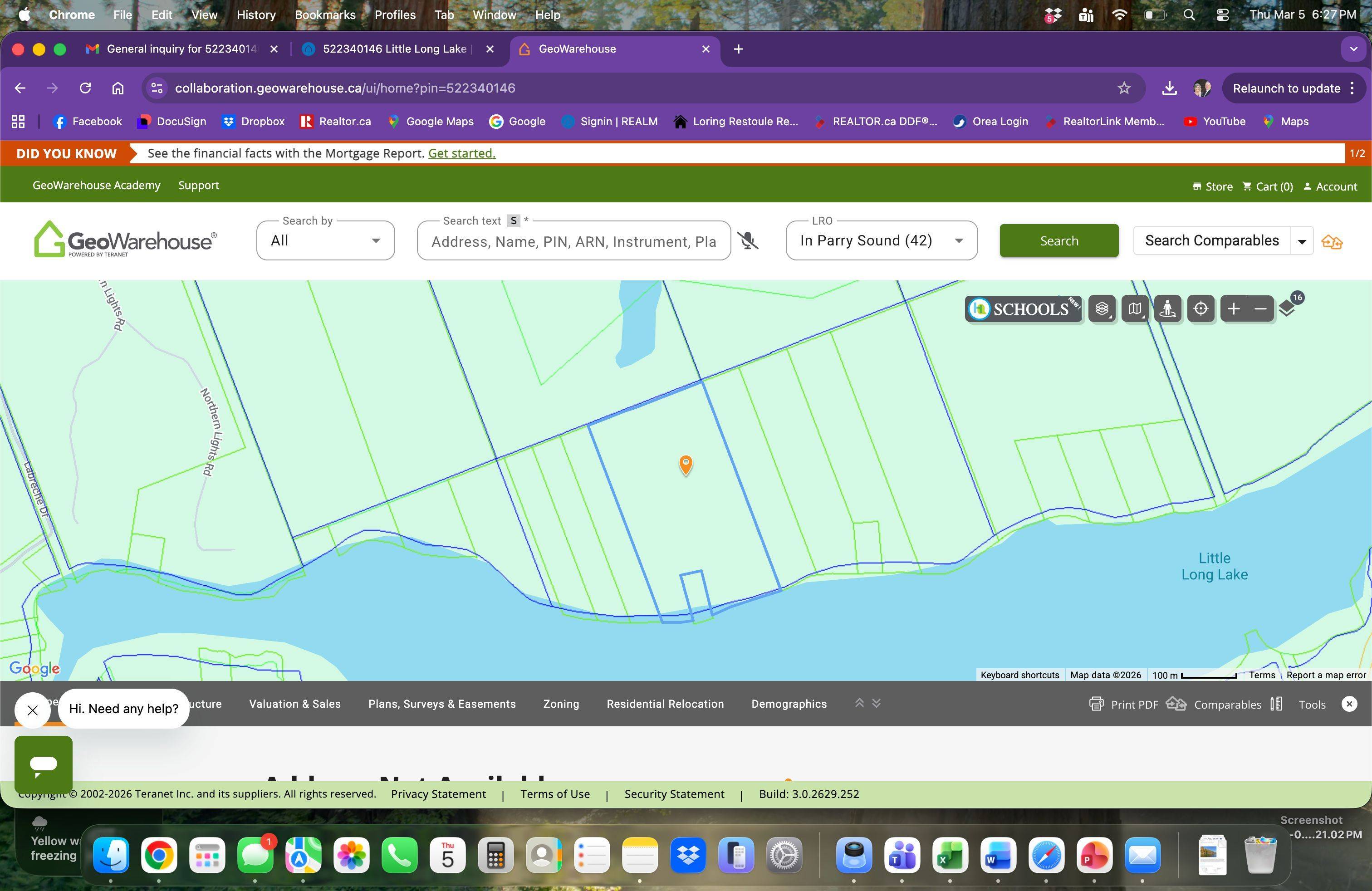 522340146 Little Long Lake N/A, Parry Sound Remote Area, ON P0H 1S0