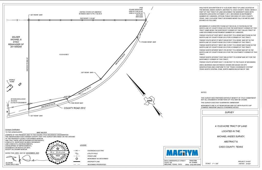 0000 TBD CR 2512, Naples, TX 75568