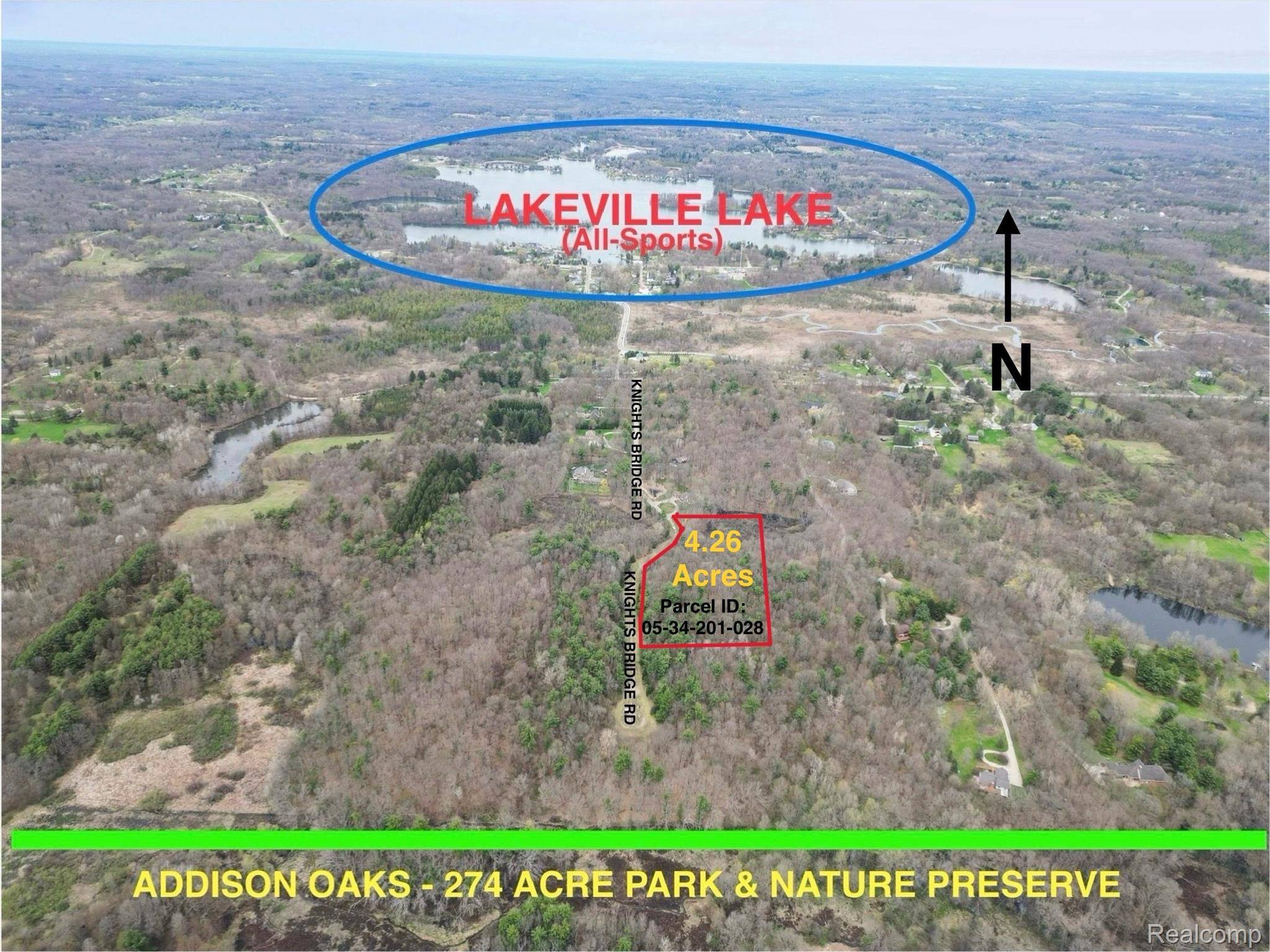 4.23 Acres VL - KNIGHTS BRIDGE RD, Addison Township, MI 48367