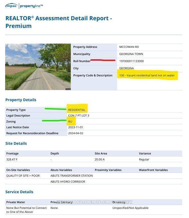 CON 7 PT LOT 3- MCCOWAN RD N/A, Georgina, ON L0E 1R0