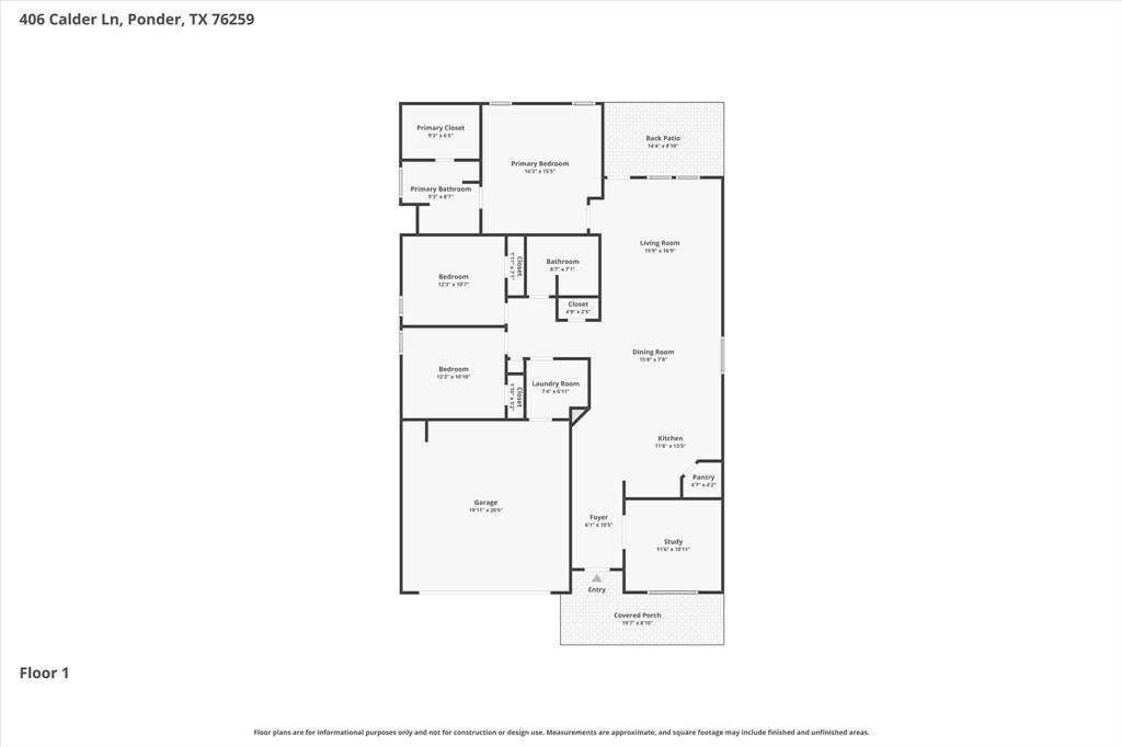 406 Calder Lane, Ponder, TX 76259