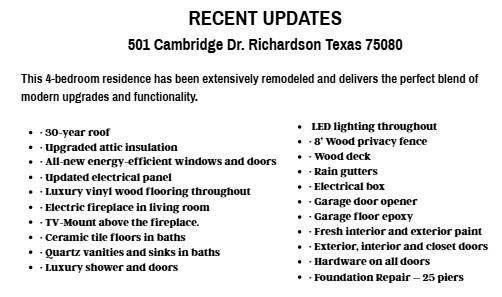 501 Cambridge Drive, Richardson, TX 75080