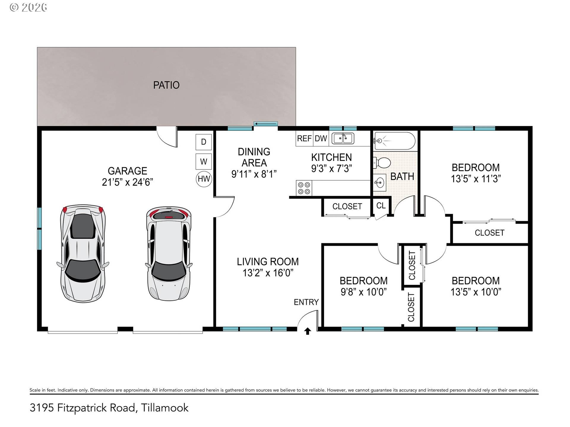 3195 FITZPATRICK RD, Tillamook, OR 97141