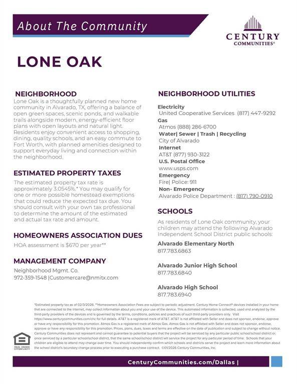 916 Wattle Lane, Alvarado, TX 76009