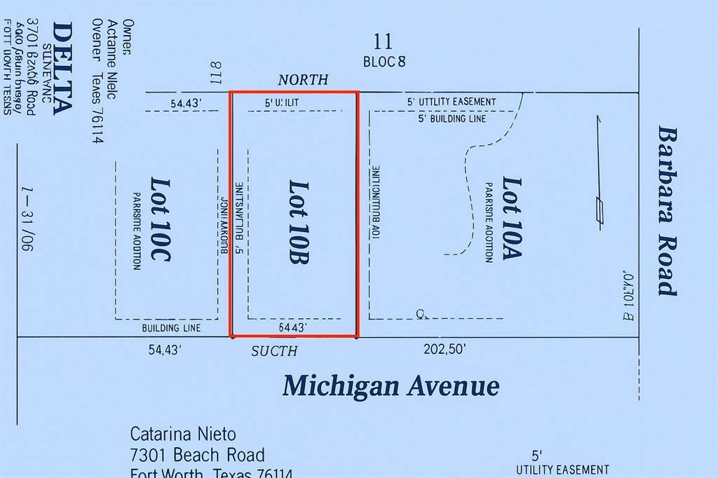 Lot 10B Michigan Avenue, Fort Worth, TX 76114