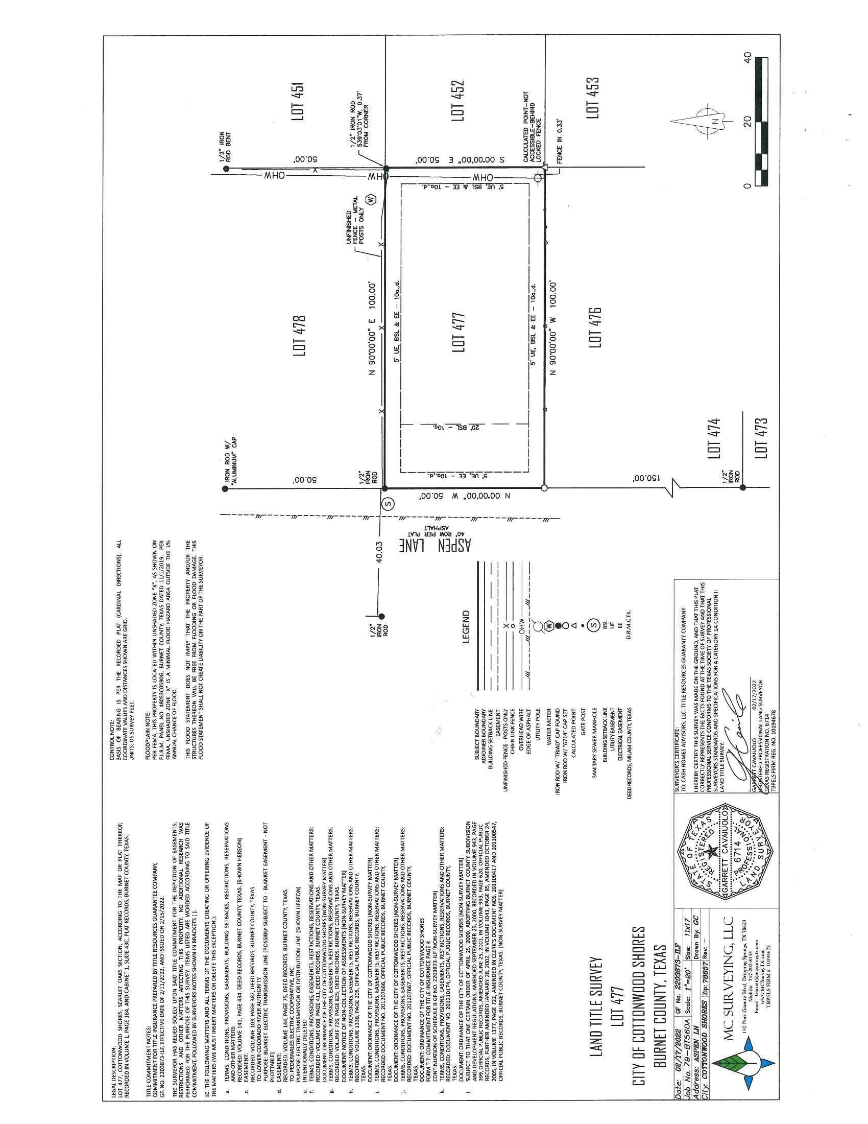 Lot 477 Aspen, Cottonwood Shores, TX 78657