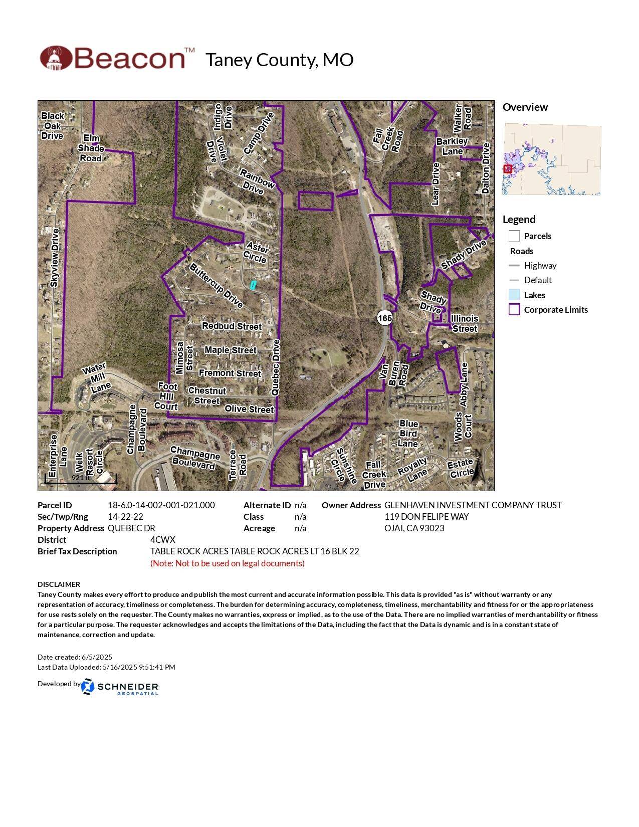 Lot 16 Table Rock Acres, Branson, MO 65616
