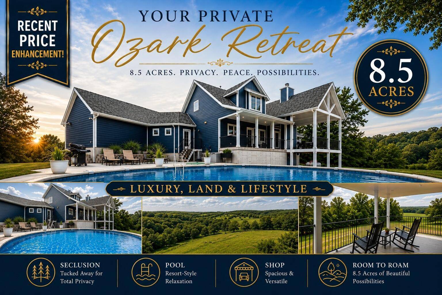 155 Cedar Springs - 8.5 Acres AVE, Kissee Mills, MO 65680