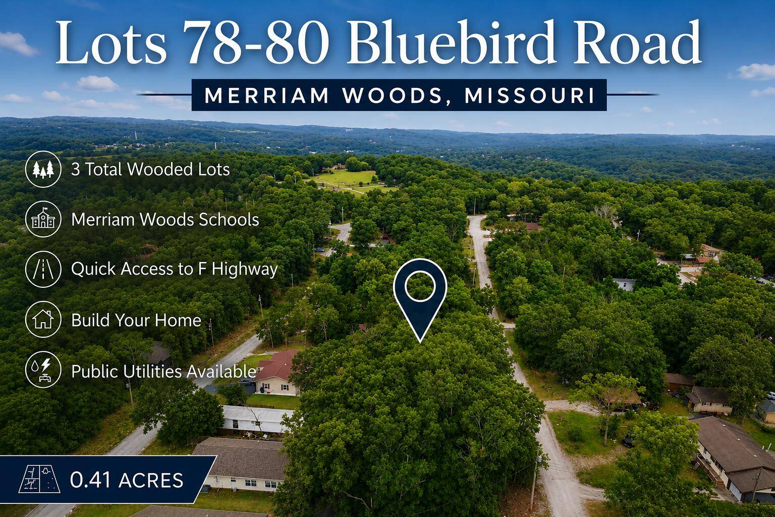 Lots 78-80 Bluebird RD, Merriam Woods, MO 65740