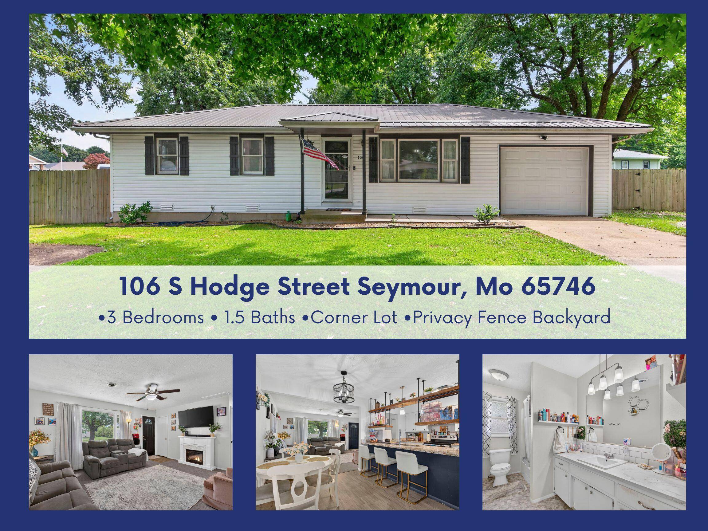 106 S Hodge ST, Seymour, MO 65746