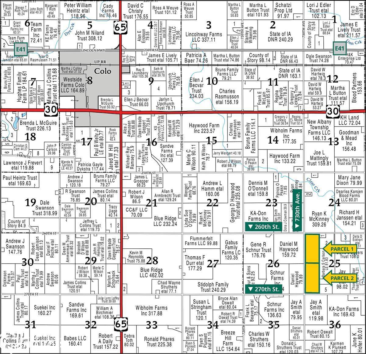 730th Ave. at 260th St., Colo, IA 50056