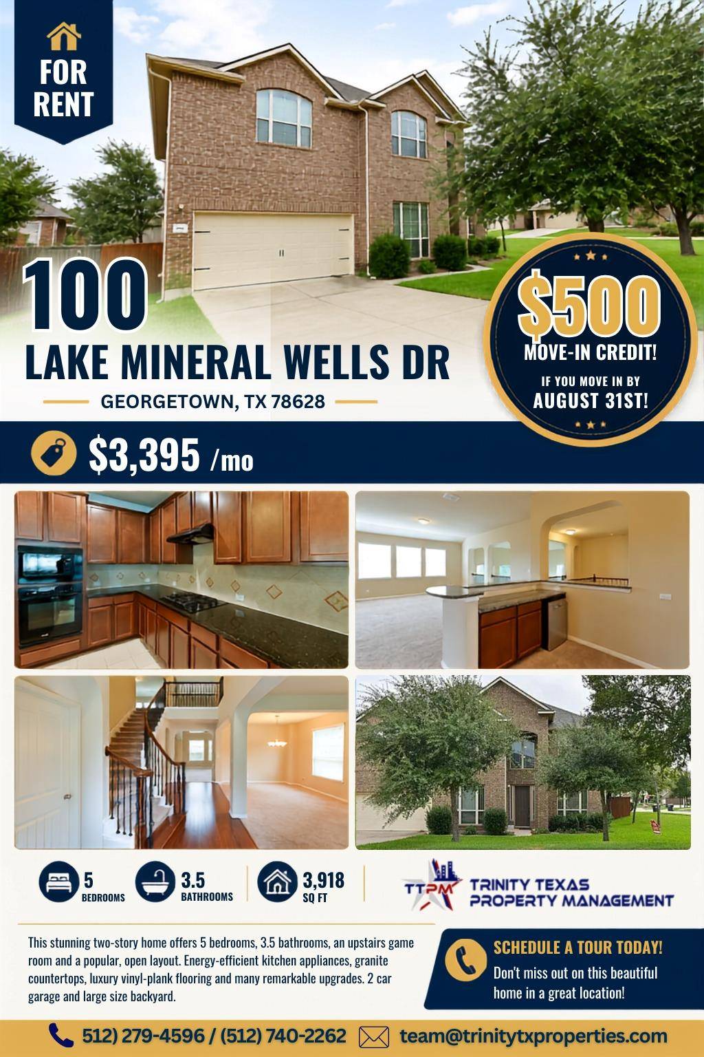 100 Lake Mineral Wells DR, Georgetown, TX 78628
