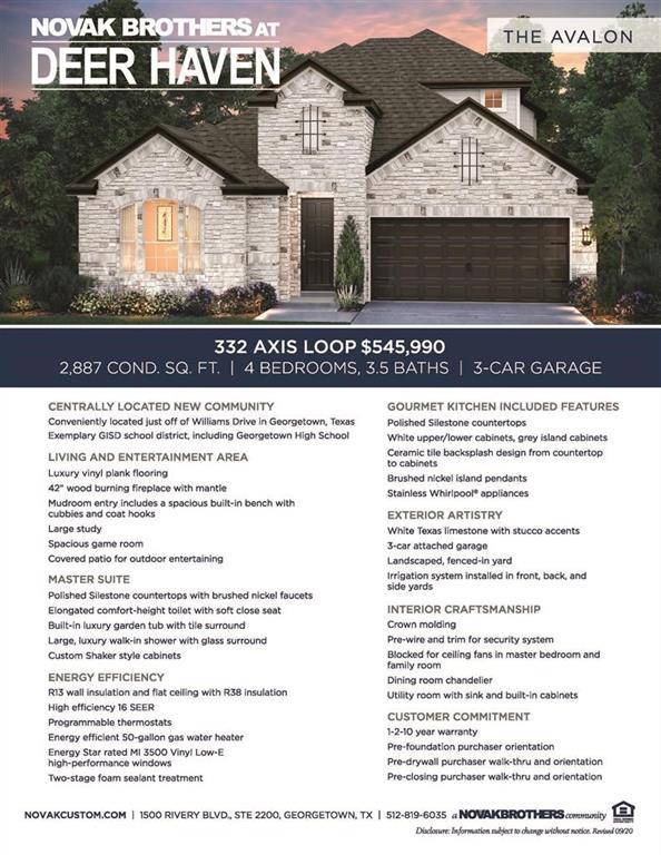 332 Axis LOOP, Georgetown, TX 78628