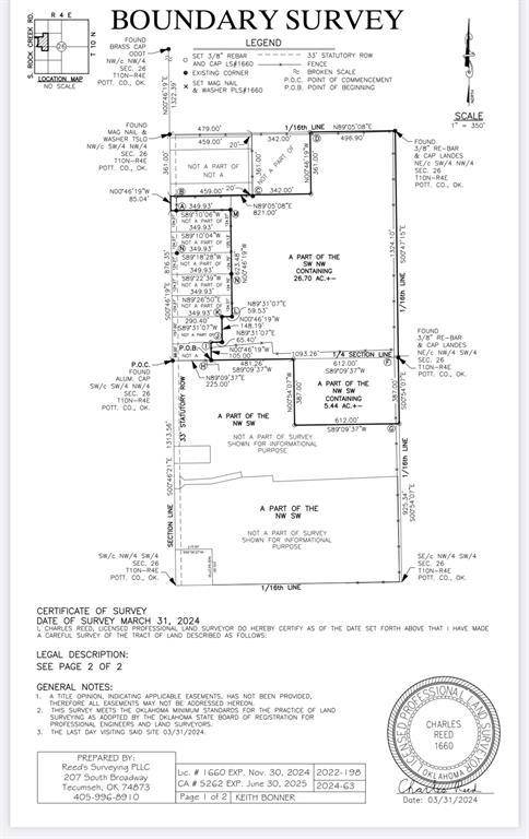 00 South Rock Creek RD, Shawnee, OK 74801