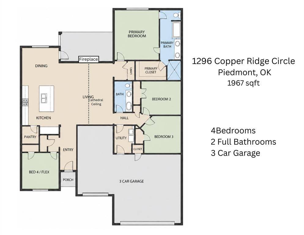 1296 Copper Ridge CIR, Piedmont, OK 73078