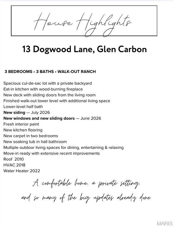 13 Dogwood LN, Glen Carbon, IL 62034