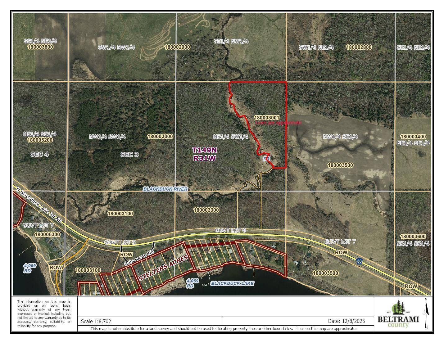 Lot 3 N Blackduck Lake RD NE, Hines, MN 56647