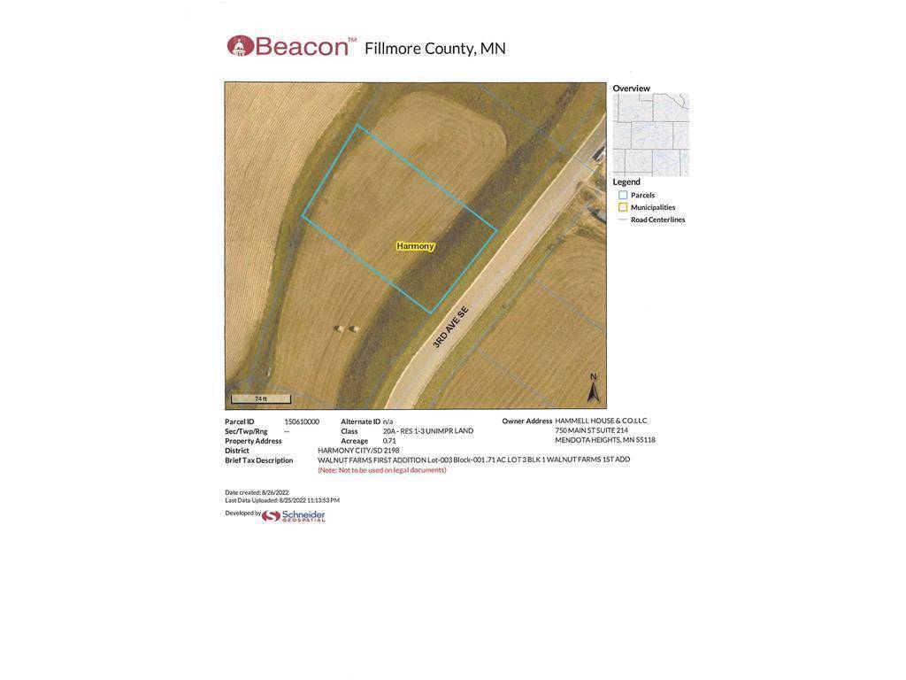 TBD (Lot 3, Blk 1) 3rd AVE SE, Harmony, MN 55939