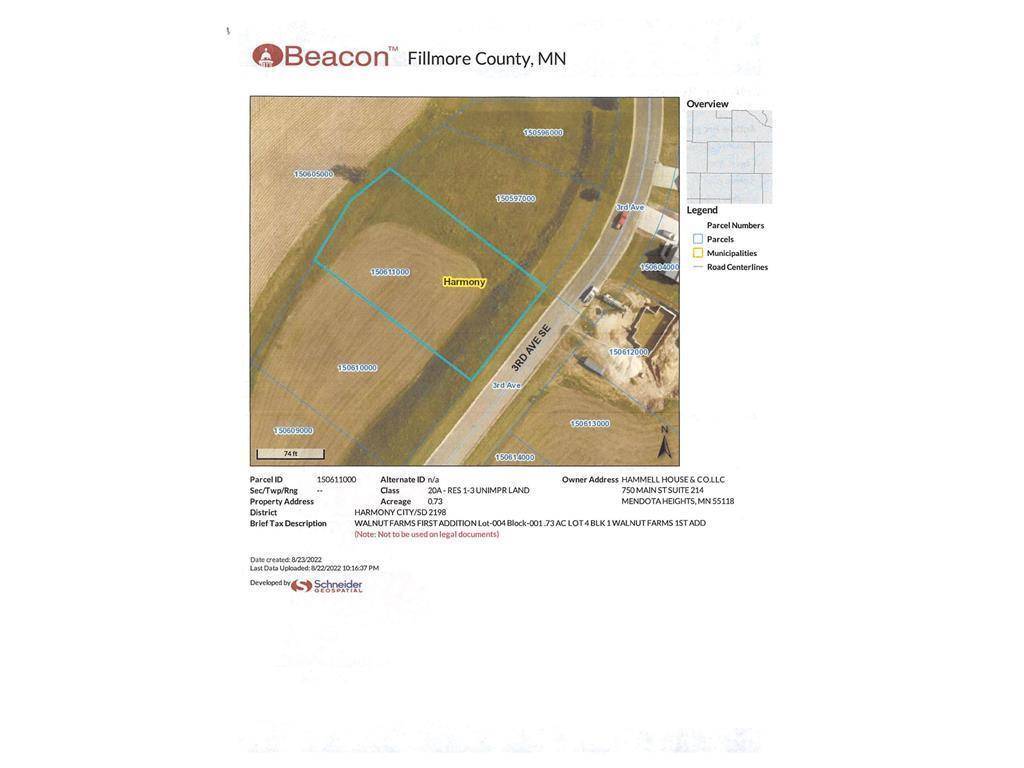 TBD ( Lot 4, Blk 1) 3rd AVE SE, Harmony, MN 55939