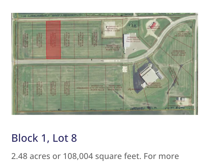 Lot 8, Block 1 Greenwood ST W, Thief River Falls, MN 56701