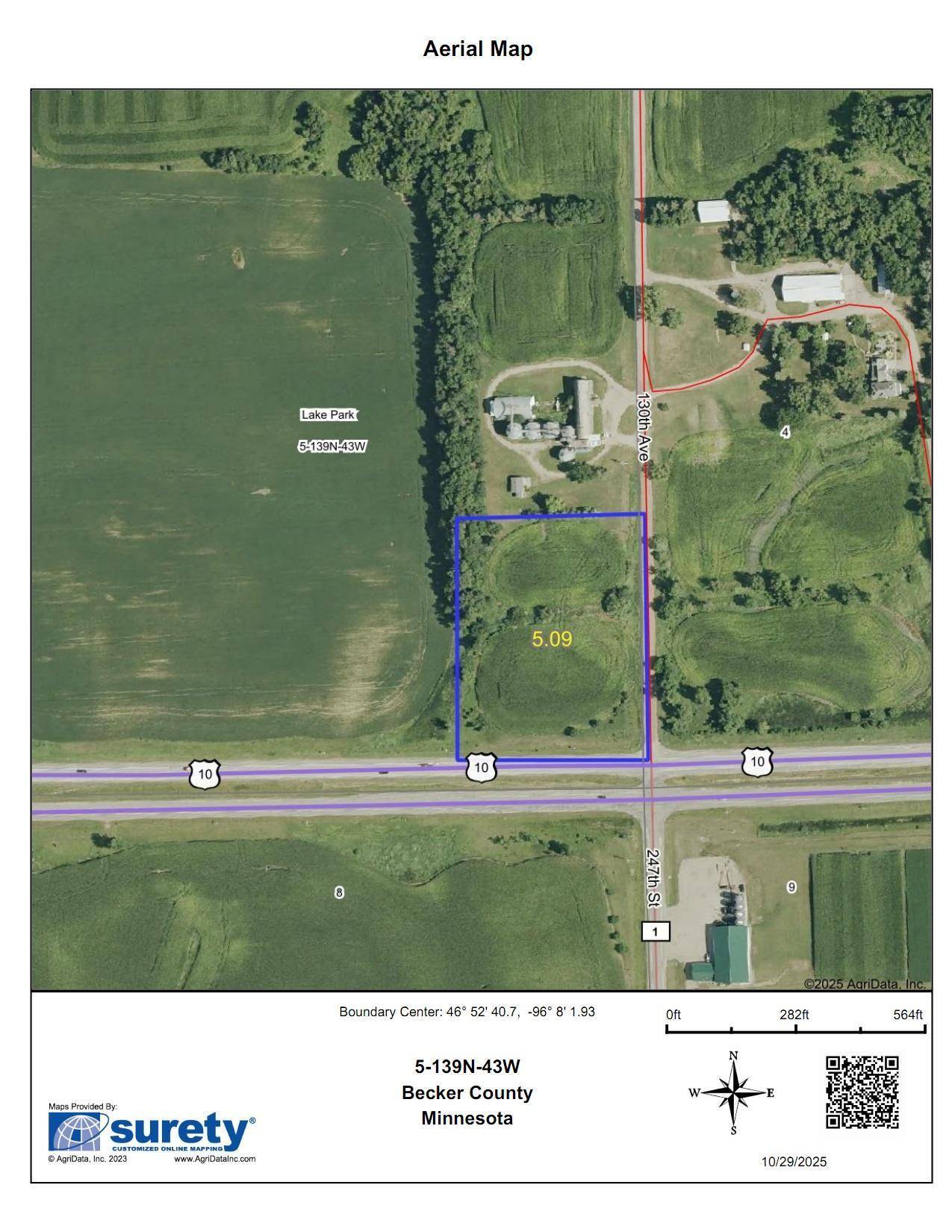 Hwy 10 130th AVE, Lake Park, MN 56554