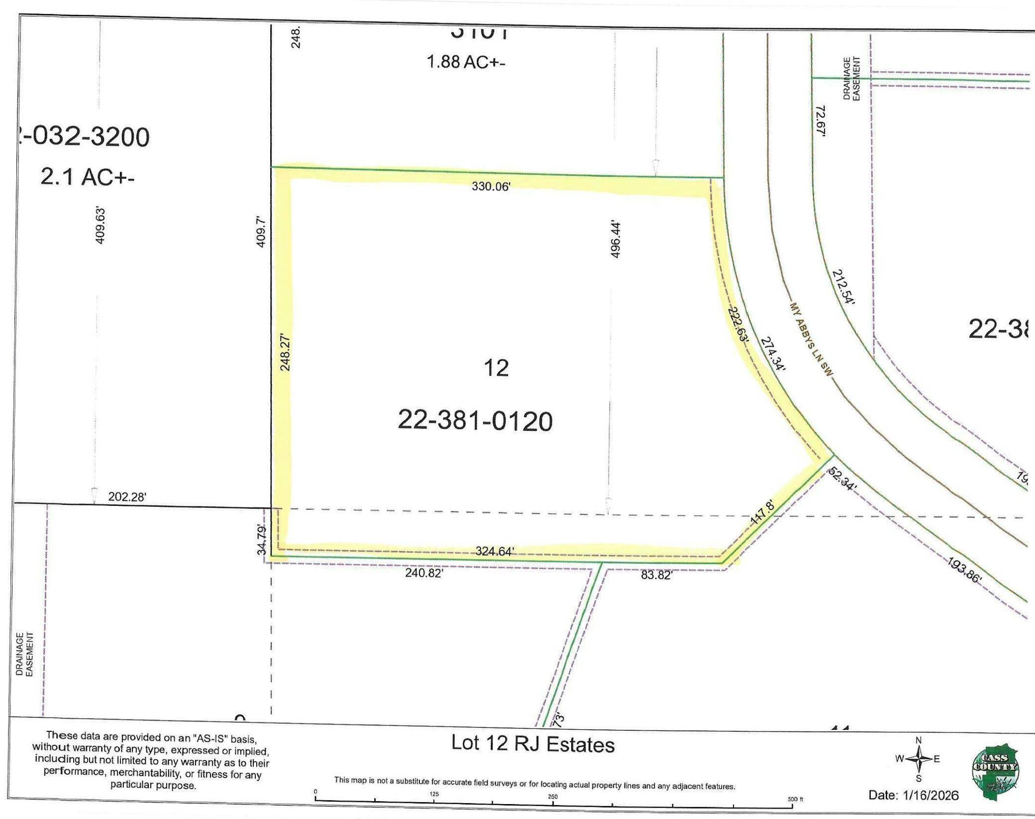 XX12 TBD My Abbys Way Lane SW, Pequot Lakes, MN 56472