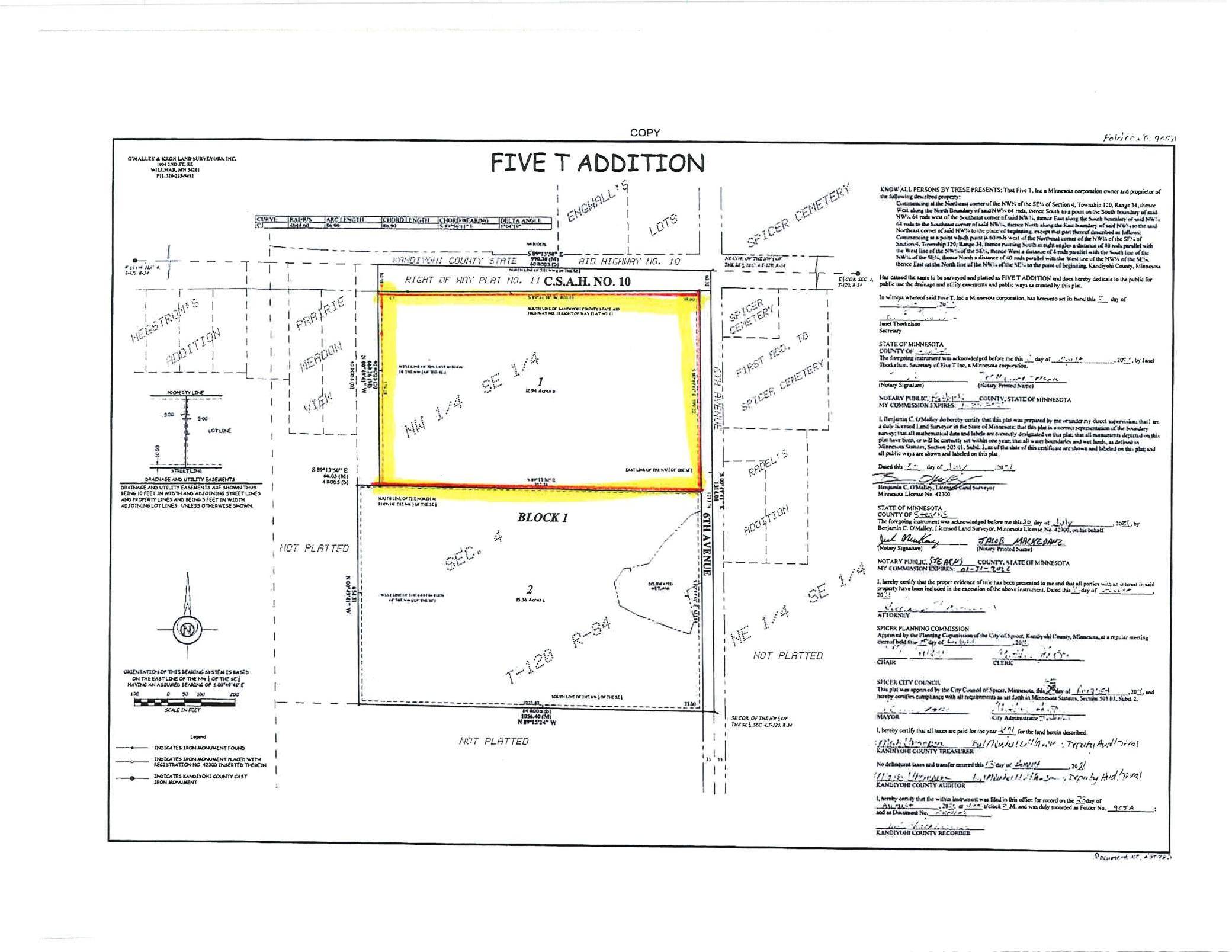 - Agnes St & 6th Ave BYP, Spicer, MN 56288